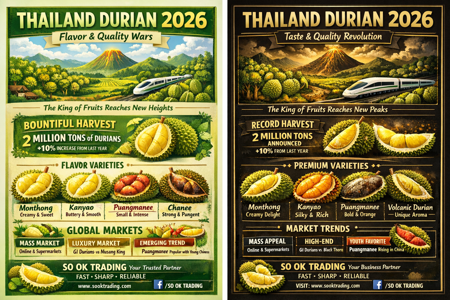 タイのドリアン2026：果物の王が世界市場へ ― プレミアムな風味と品質