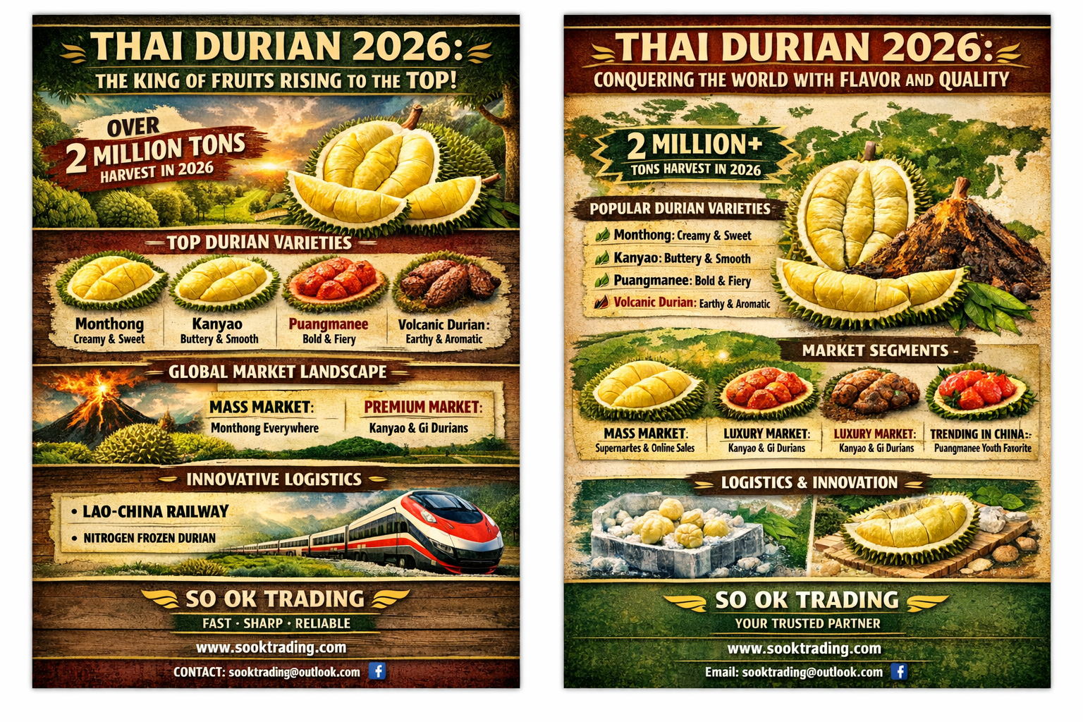 タイのドリアン2026：果物の王が世界市場へ ― プレミアムな風味と品質