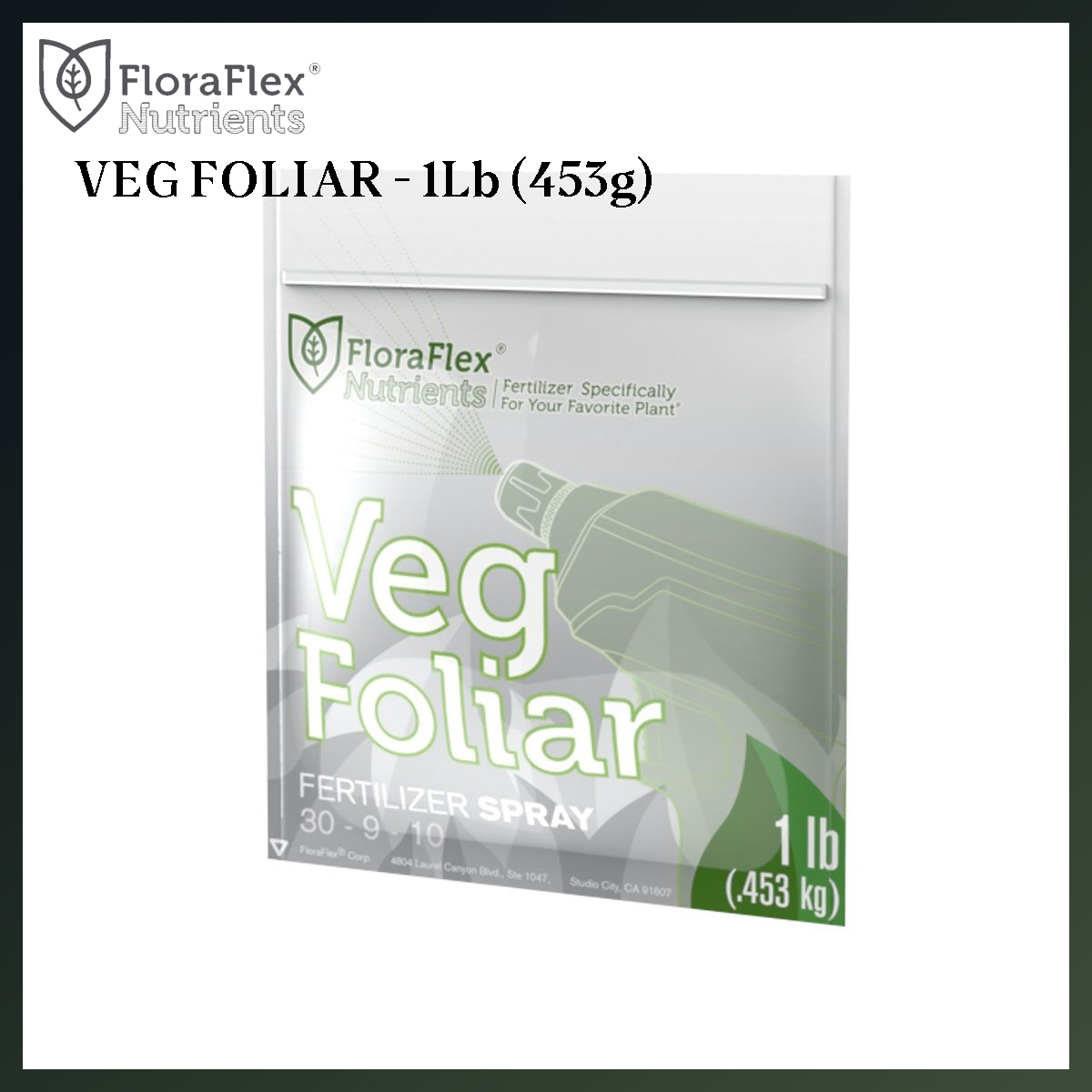 FLORA FLEX 1Lb NUTRIENT (453g) FloraFlex Foliar Spray Nutrients - Vegetative