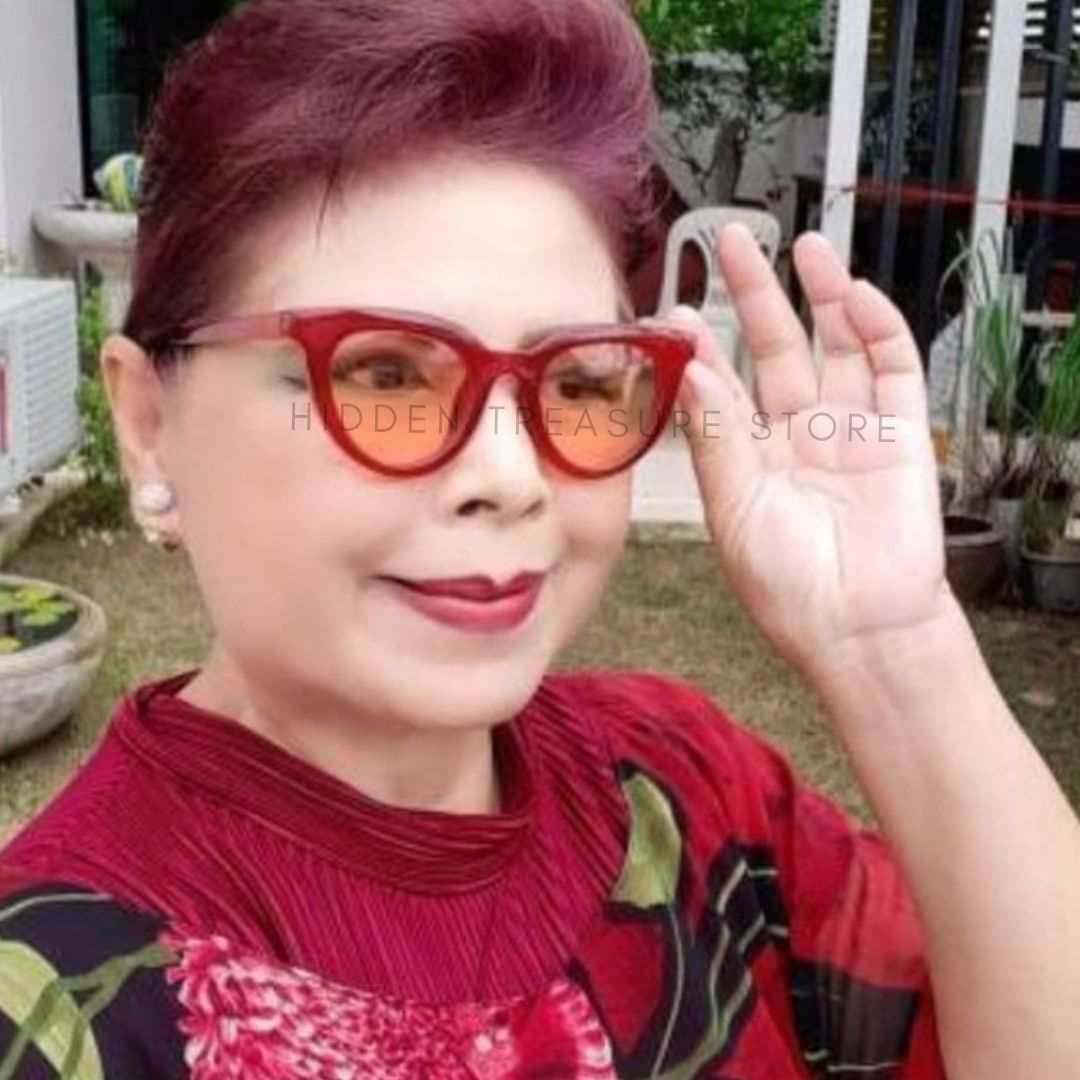 senior's style with the sunglasses from Hidden Treasure Store