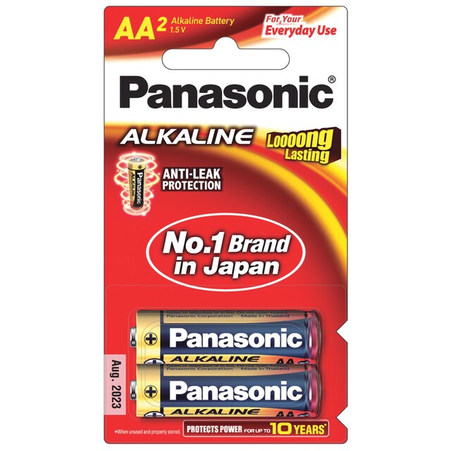ถ่านอัลคาไลน์ Panasonic AA (2ก้อน)
