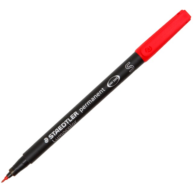 ปากกาเขียนแผ่นใส Staedtler S 0.4 มม. สีแดง
