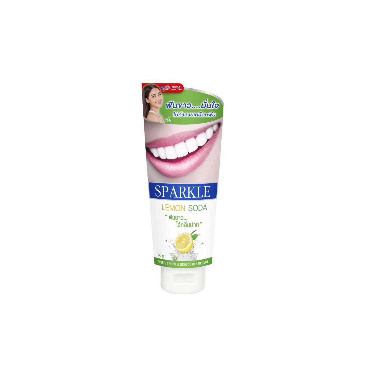 SPARKLE ยาสีฟัน Double White Toothpaste Lemon Soda 60g (SK0068)