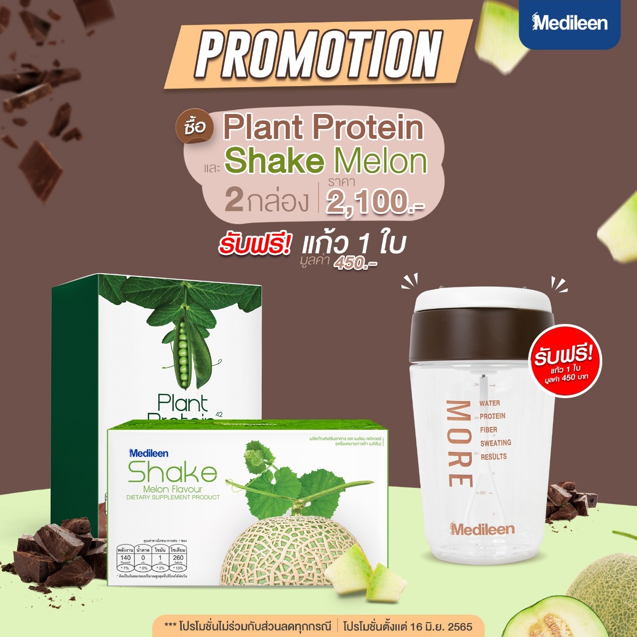 Plant Protein 1 melon 1 chocolate