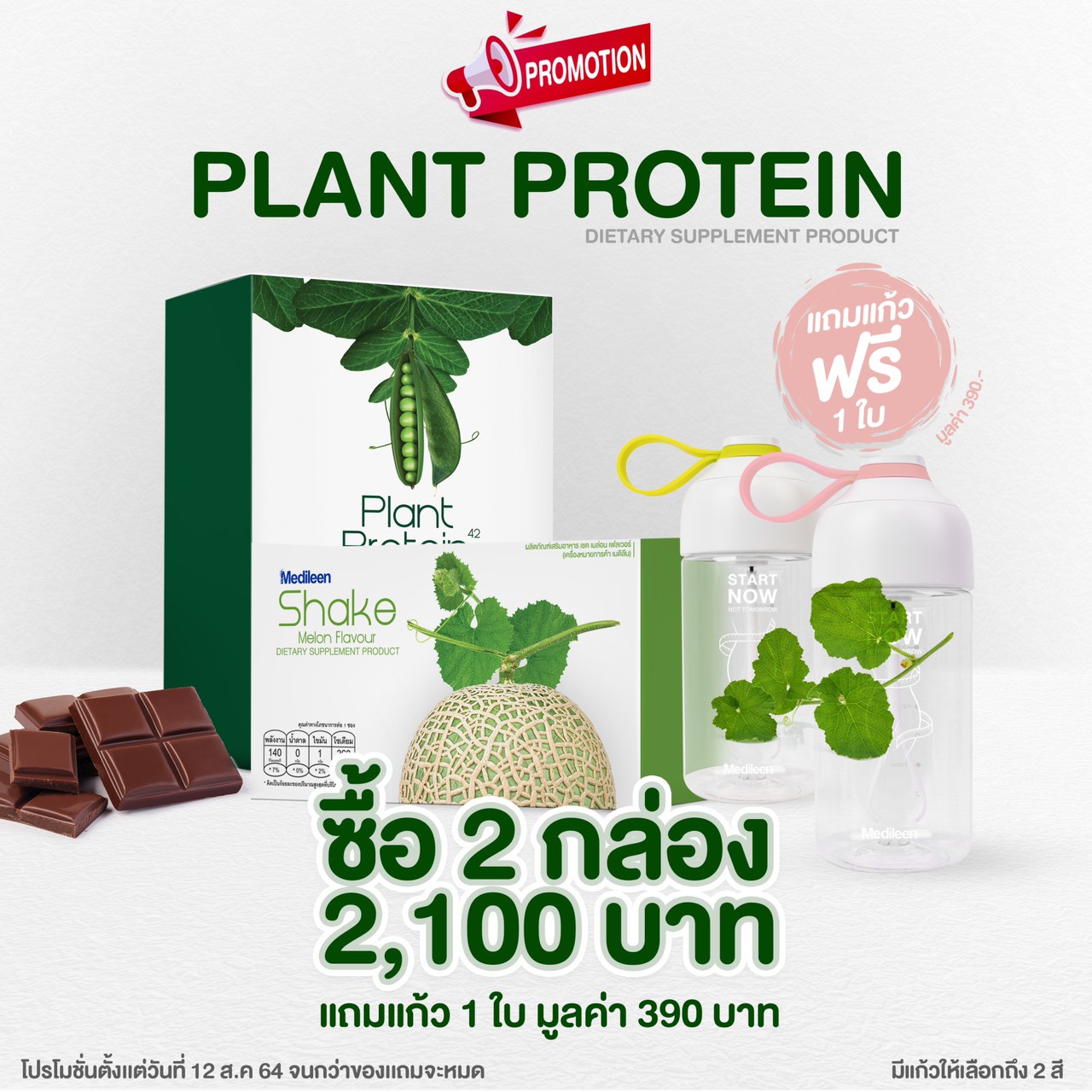 Plant Protein 1 melon 1 chocolate
