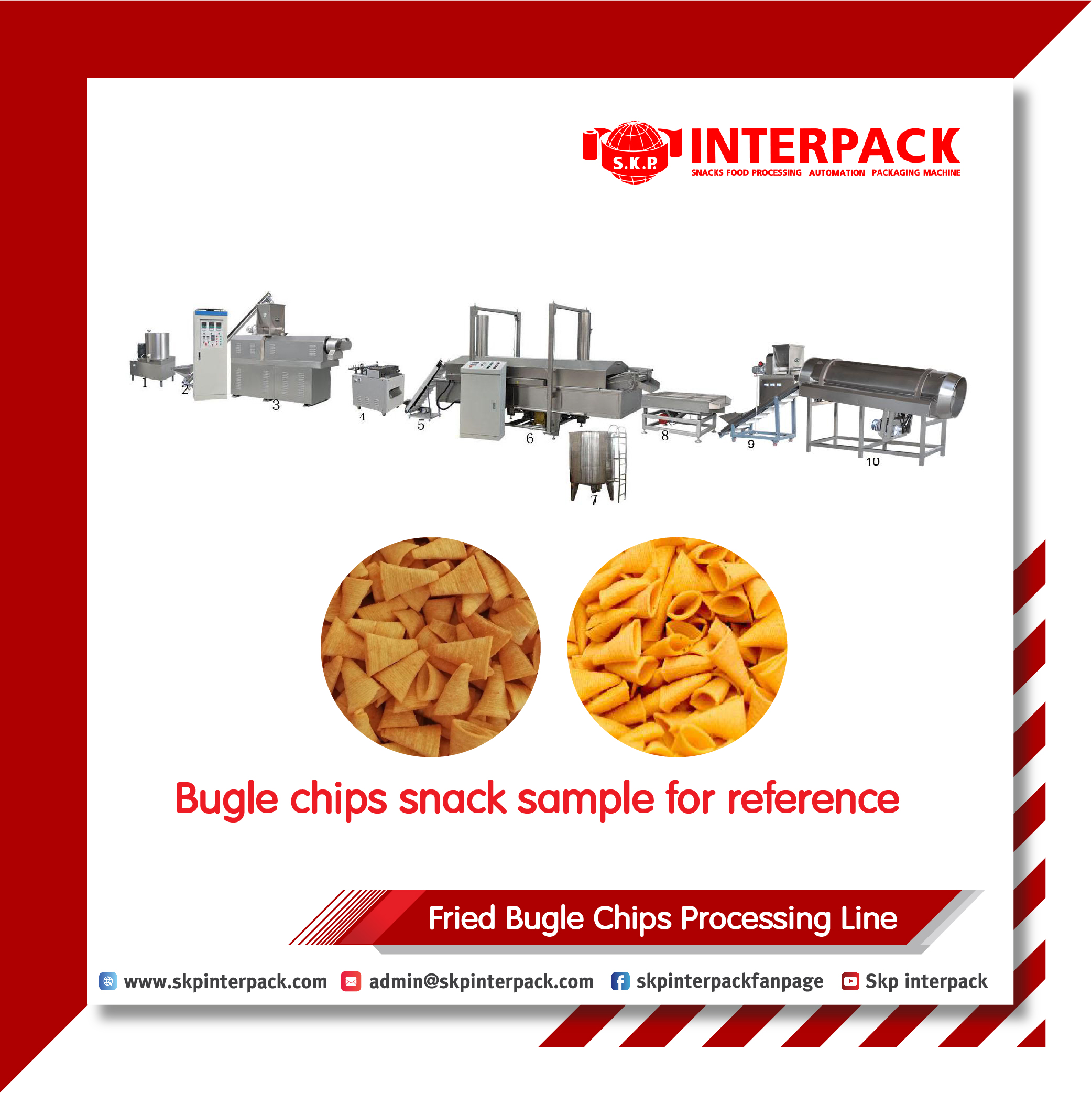 Fried Bugle Chips  Processing Line