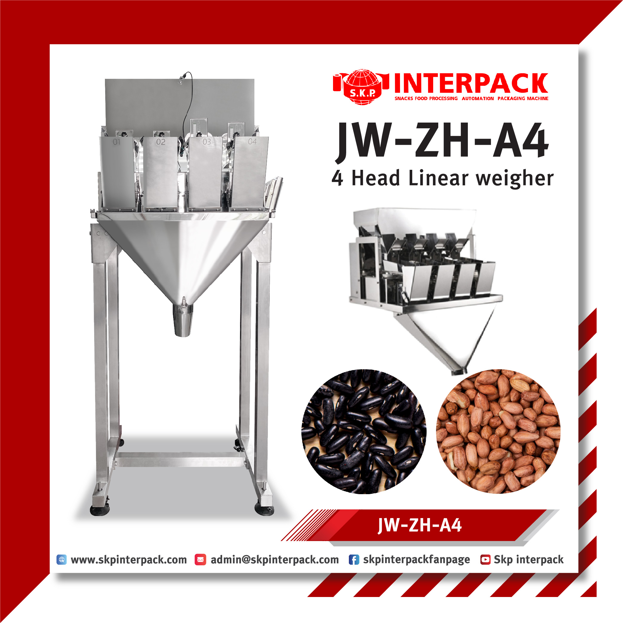 JW-ZH-A4 4 Head Linear weigher