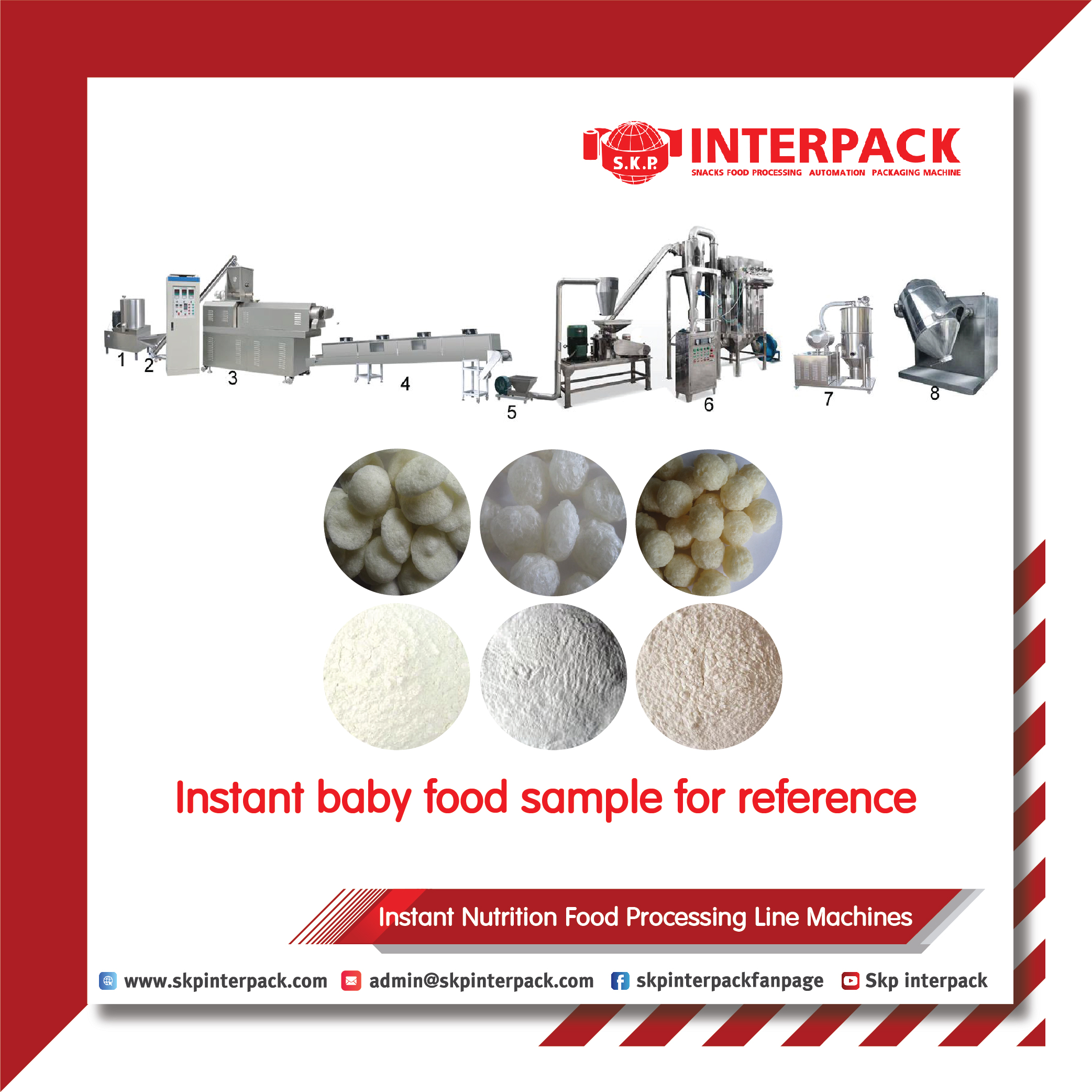 Instant Nutrition Food  Processing Line Machines