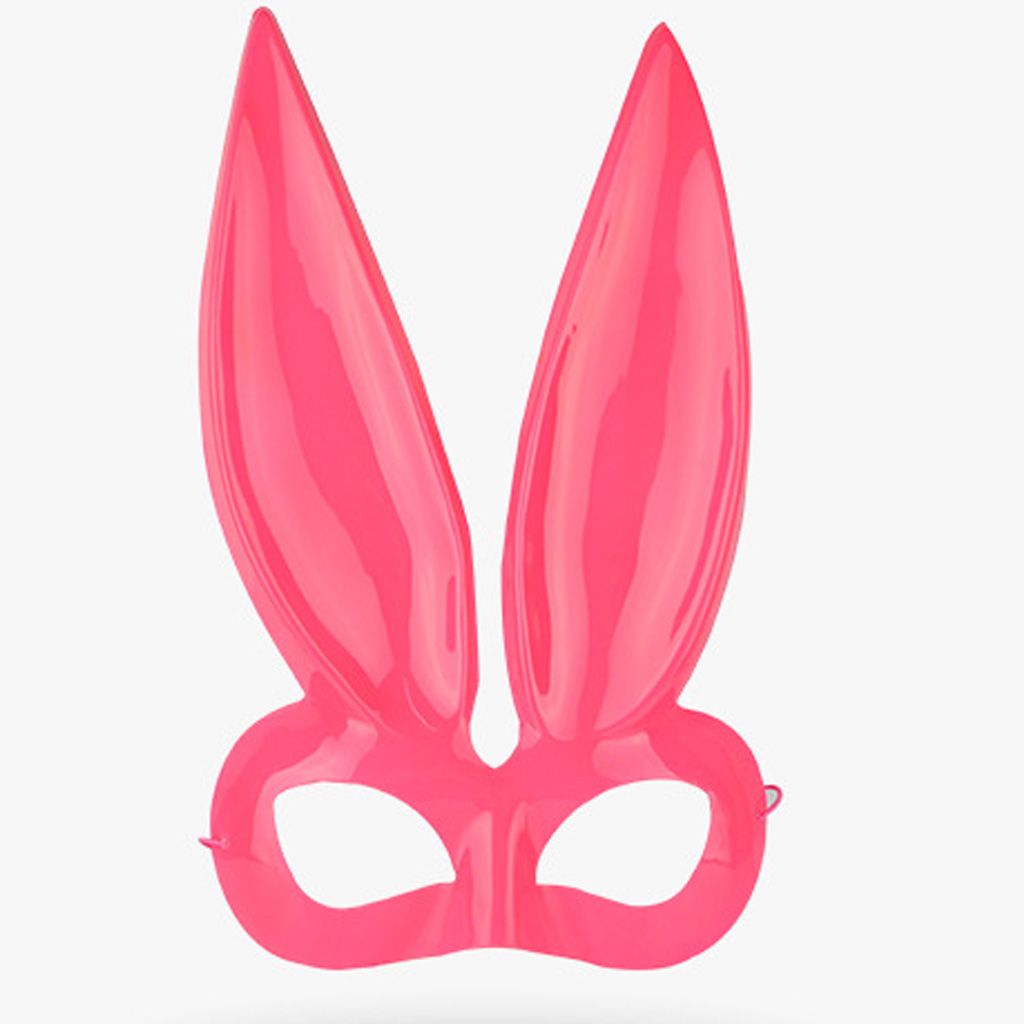 หน้ากากหูกระต่าย bunny (ทรงเว้า) สีชมพู