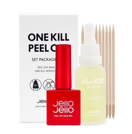 JELLO JELLO One Kill Remover+ Peel Off Base Gel 1set testerkorea JELLO JELLO One Kill Remover+ Peel Off Base Gel 1set testerkorea