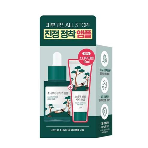 Round Lab Pine Tree Soothing Cica Ampoule Set (+Cream 10mL) - testerkorea