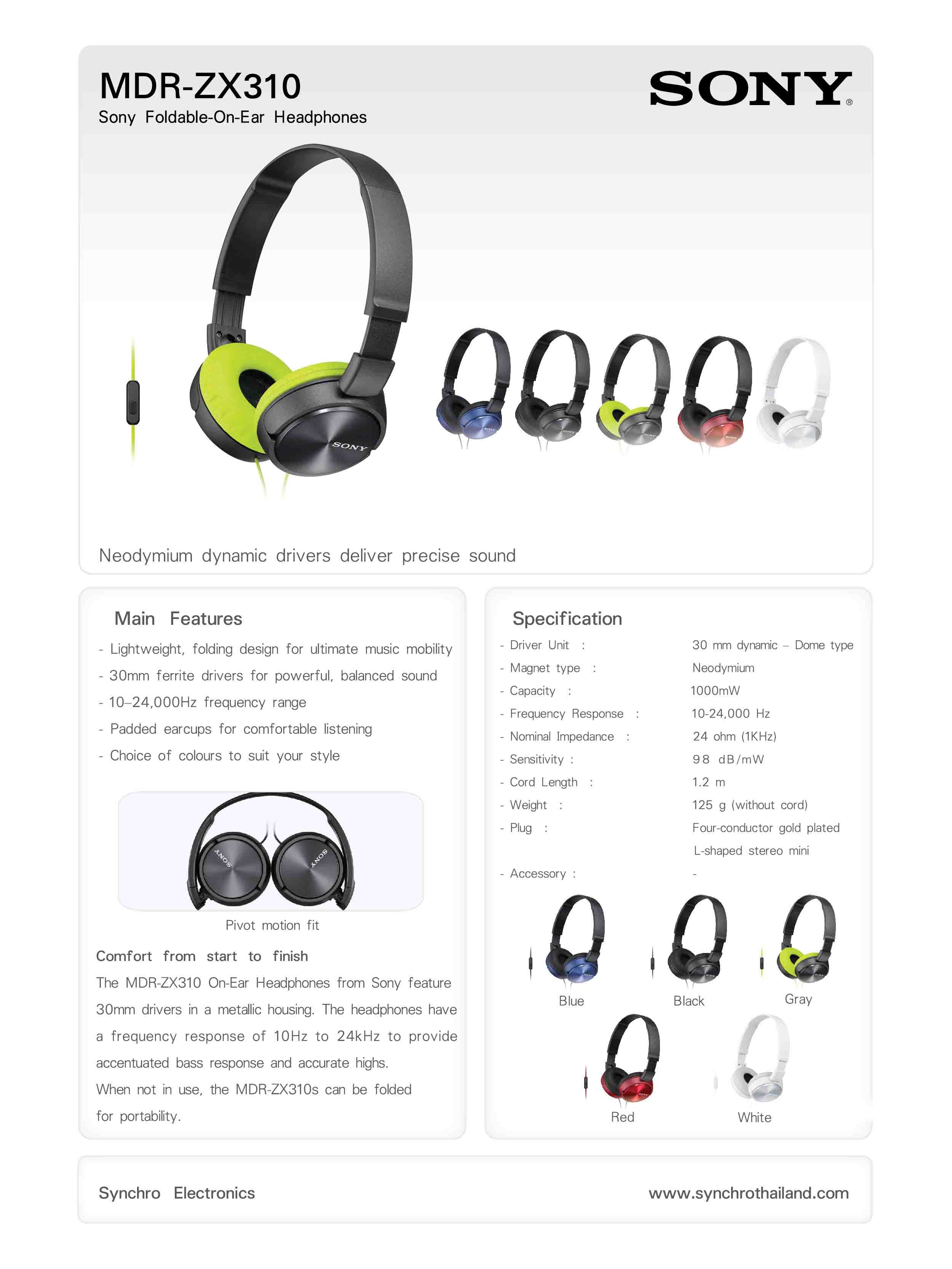 MDR-ZX310 AP - synchrothailand