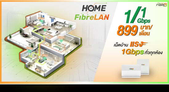 เน็ตบ้านพร้อมเน็ตมือถือ HOME FibreLAN Plus