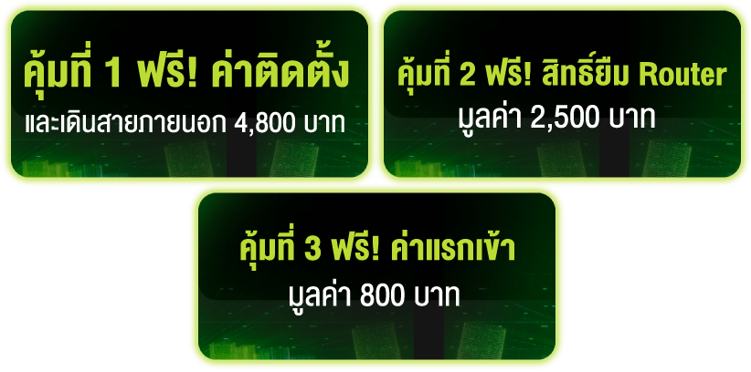 สิทธิ 3 คุ้มจาก Ais Fiber