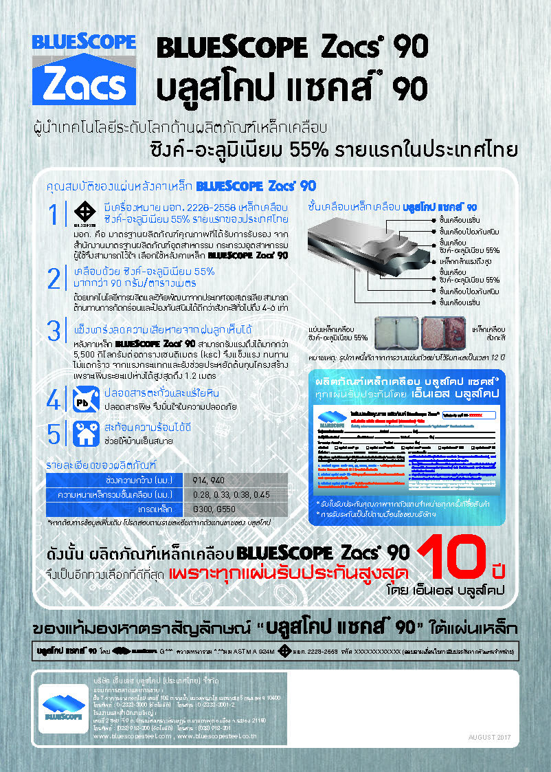 Zacs® 90 BLUESCOPE STEEL Colorroof