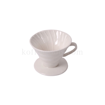 ดริปเปอร์กรองกาแฟเซรามิกสีขาว (2-4 cups)