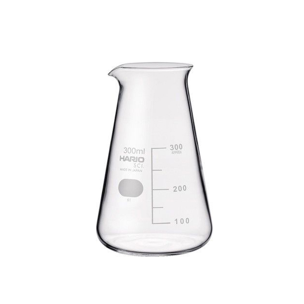 บีกเกอร์แก้ว ถ้วยตวงแก้ว beaker 300 ml / HARIO(078) Conical Beaker 300( With Measurements)/CB-300SCI
