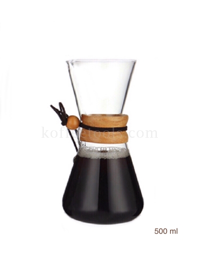 Glass Coffee Hand punching pot 600 ml