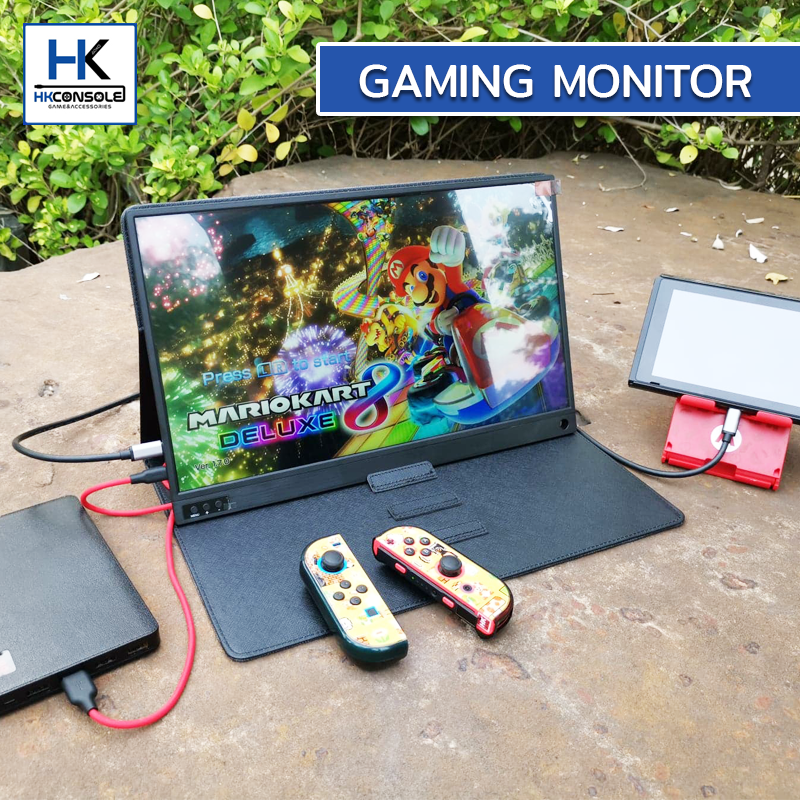 จอพกพา 15.6 นิ้ว Gaming Monitor Portable สำหรับ Nintendo Switch / PS4 / PS3 / PC / มือถือ บางเพียง 9 mm. น้ำหนักเบา ภาพชัดระดับ FULL HD