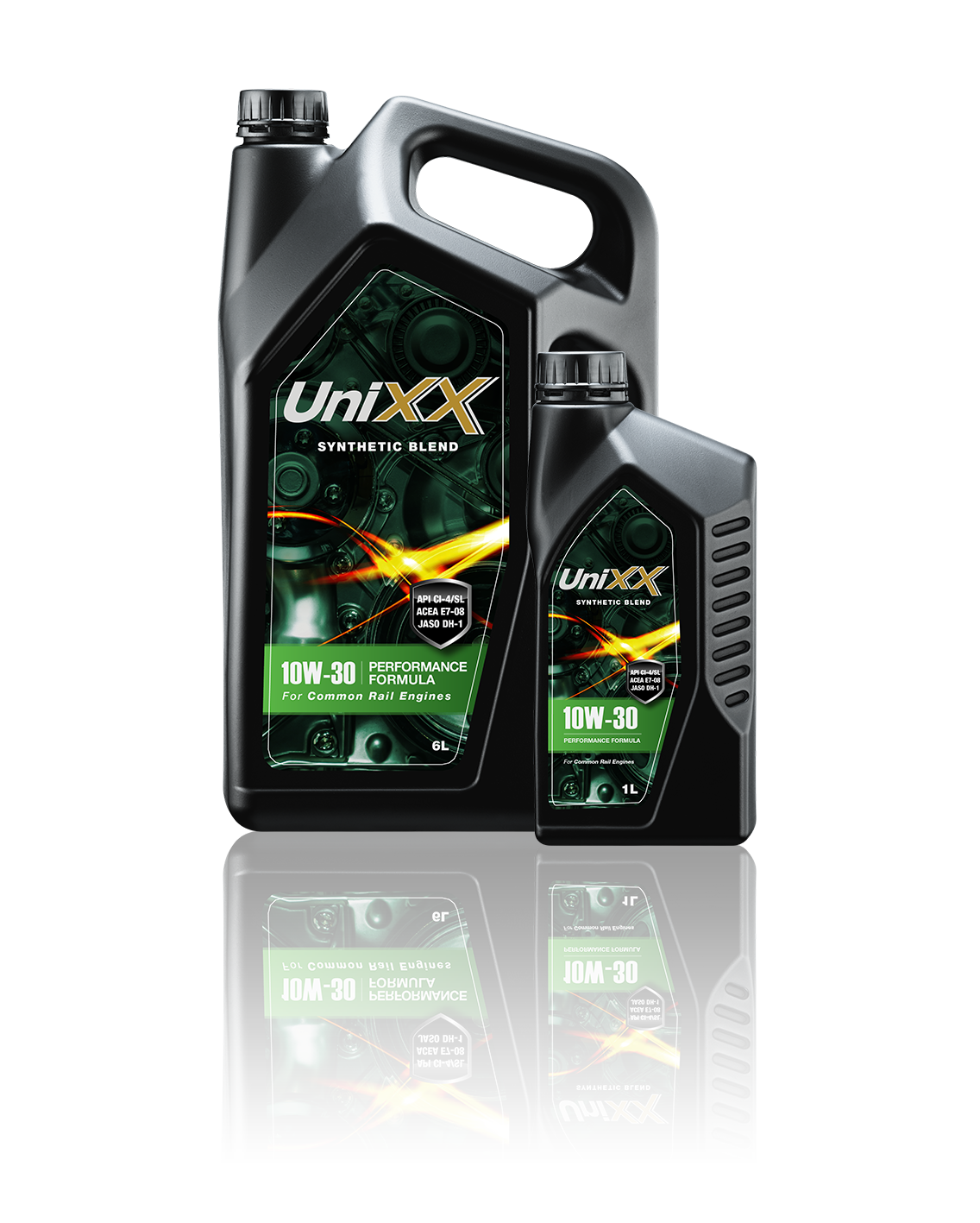 UniXX 10W-30 น้ำมันเครื่องกึ่งสังเคราะห์มาตรฐาน สูตรพรีเมี่ยม ขนาด 6 ลิตร + แถมฟรี 1 ลิตร