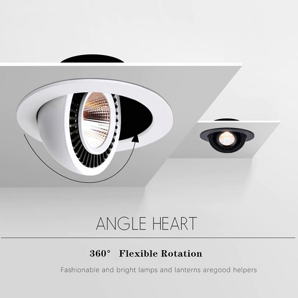 LED Angle Heart Downlight 360 Flexible Rotation