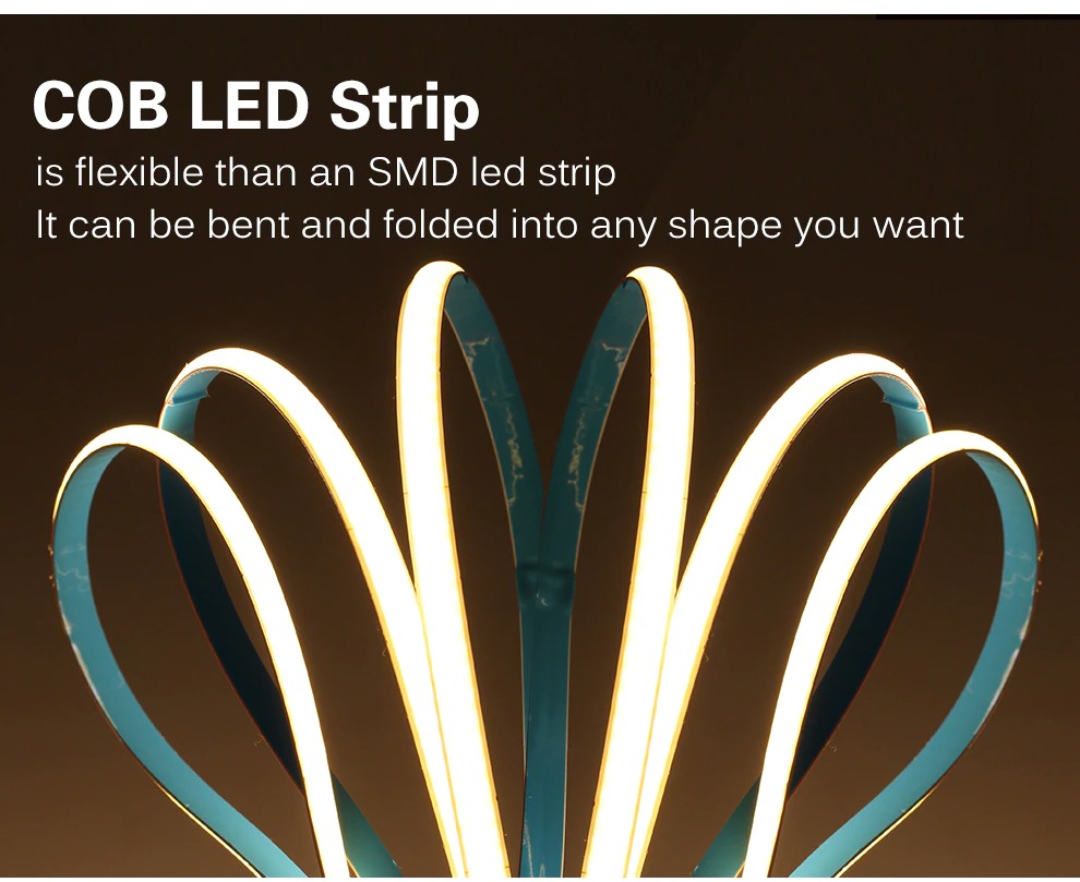LED Strips COB 12W 24VDC 480pcs/m 5m.