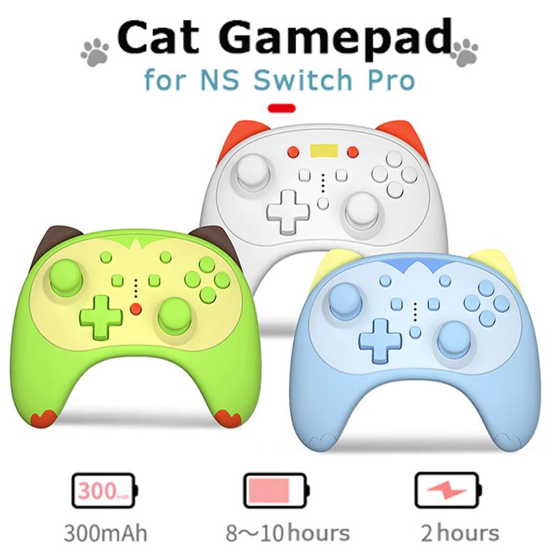จอยเกมไร้สายCute Cat Gamepad For Nintendo Switch Pro NS Switch Lite Controller Wireless Controller