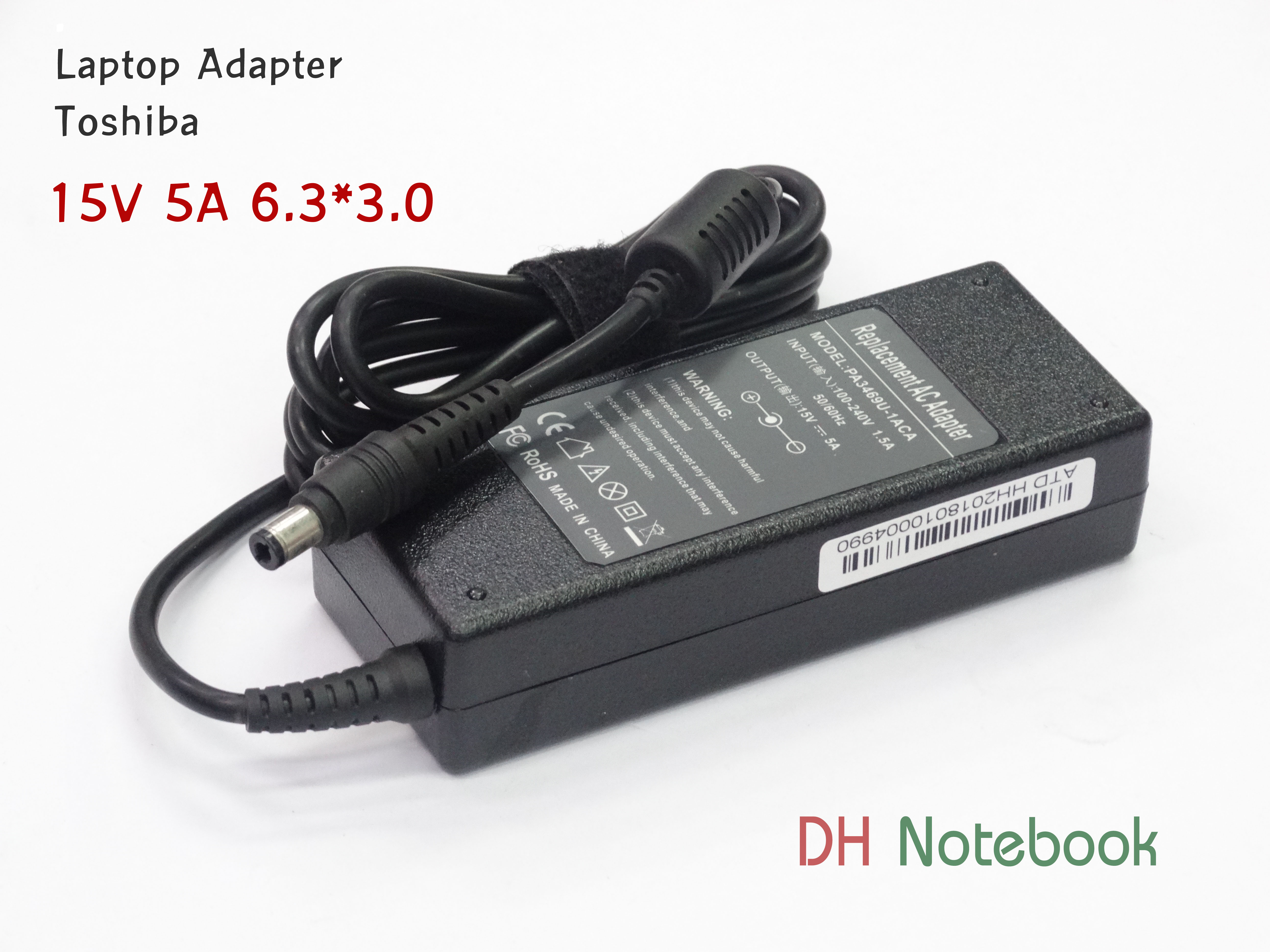 Adapter TOSHIBA 15V 5A (6.3*3.0)