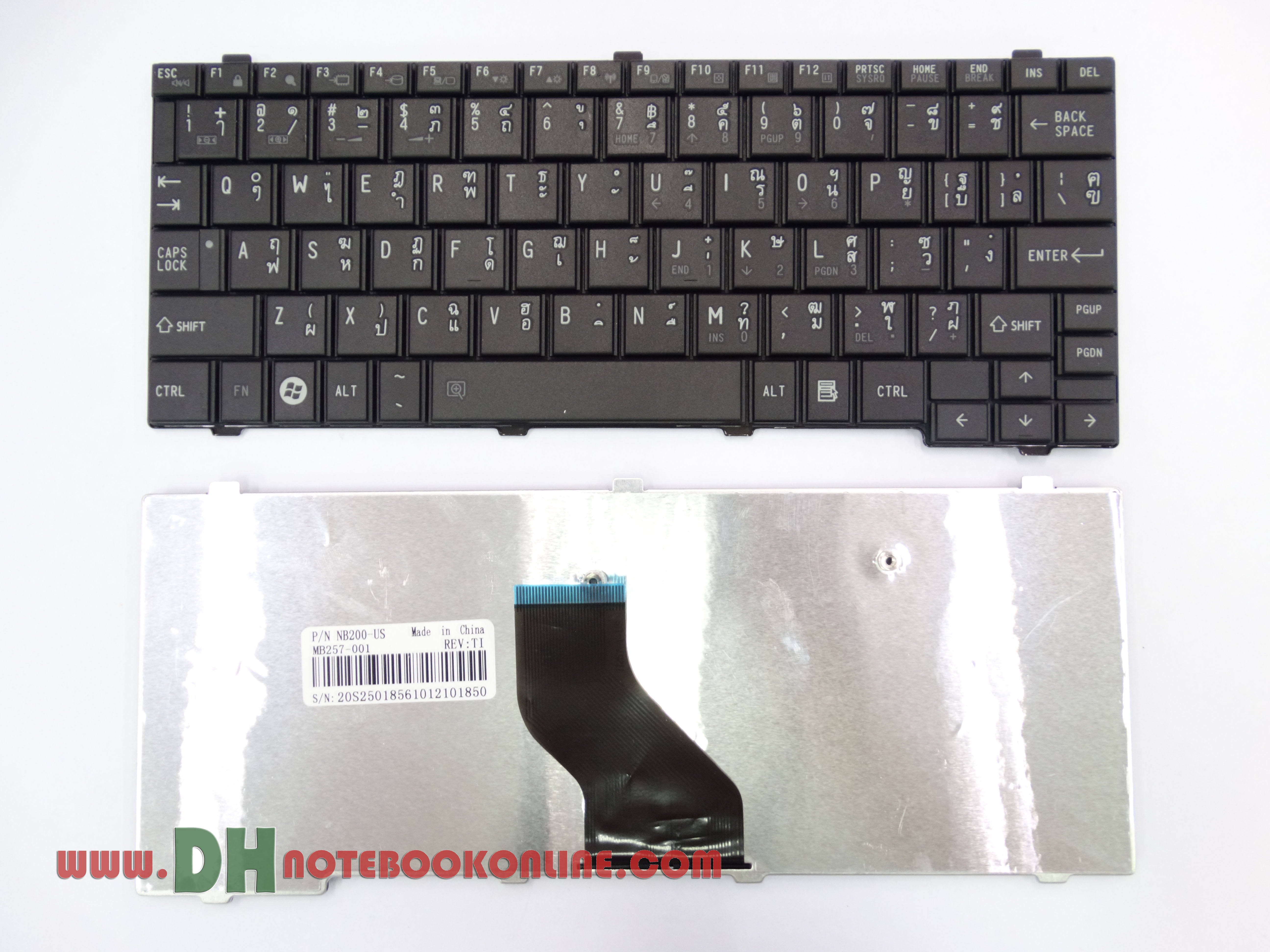 Keyboard Notebook Toshiba Mini NB200 NB250 NB255 NB300 NB500 NB505