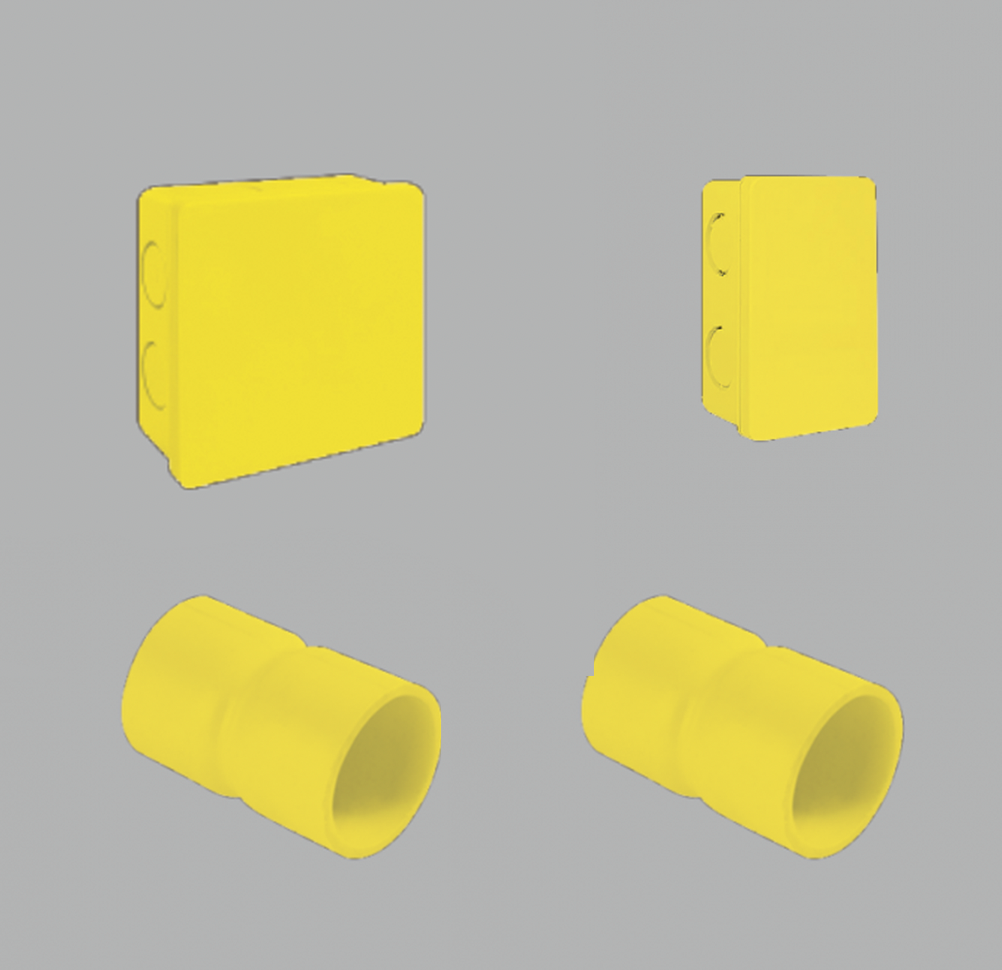 Square Box  Socket   Yellow