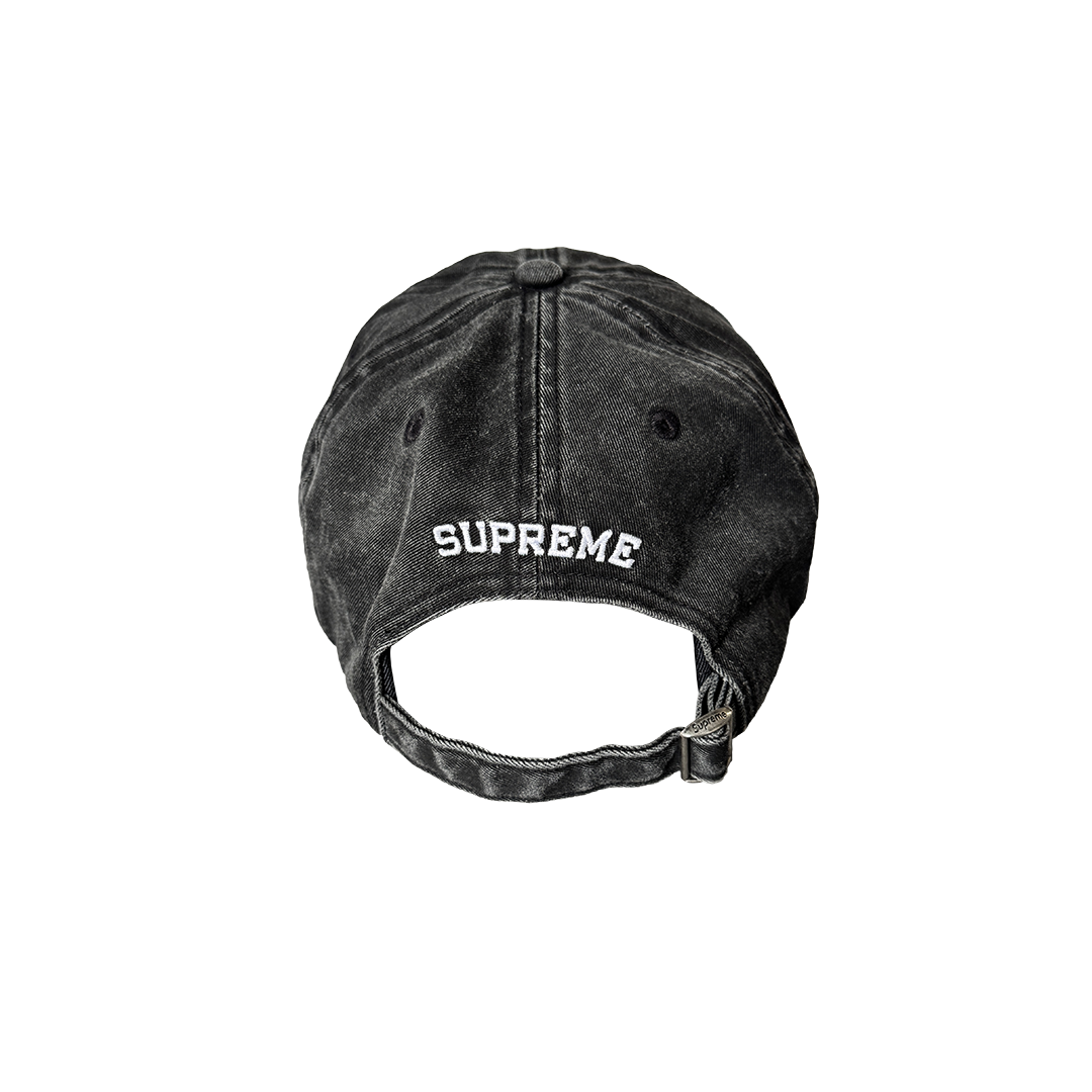 SUPREME PIGMENT DYE 6-PANEL BLACK SS25