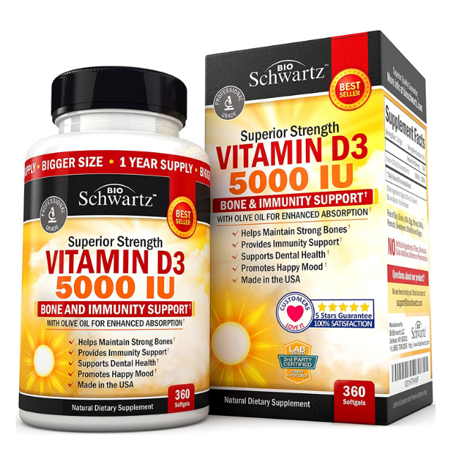 วิตามินดี 3 (Vitamin D3 5000 IU)