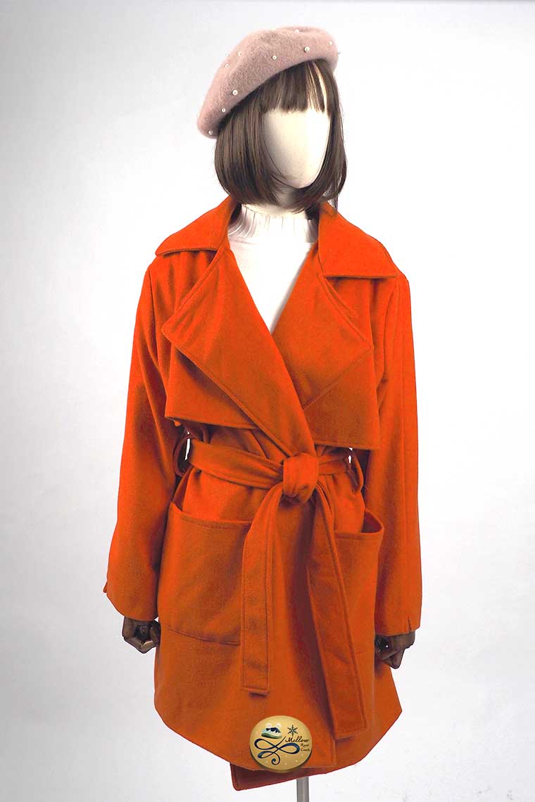 เช่าเสื้อโค้ทผู้หญิง รุ่น  Mandevilla Red Wrap Coat  906GCL368FAORLL1