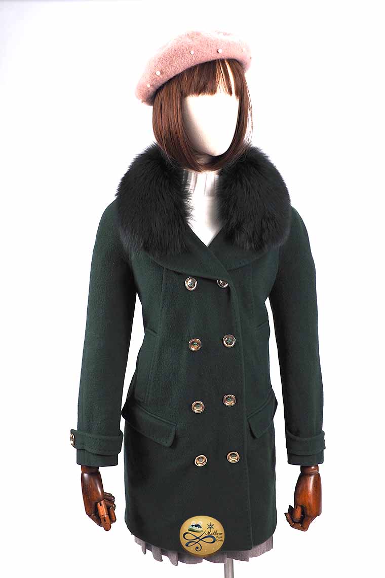 เช่าเสื้อโค้ทผู้หญิง รุ่น  Fur Lush Meadow Double Breasted Coat 905GCL441FAGNM1