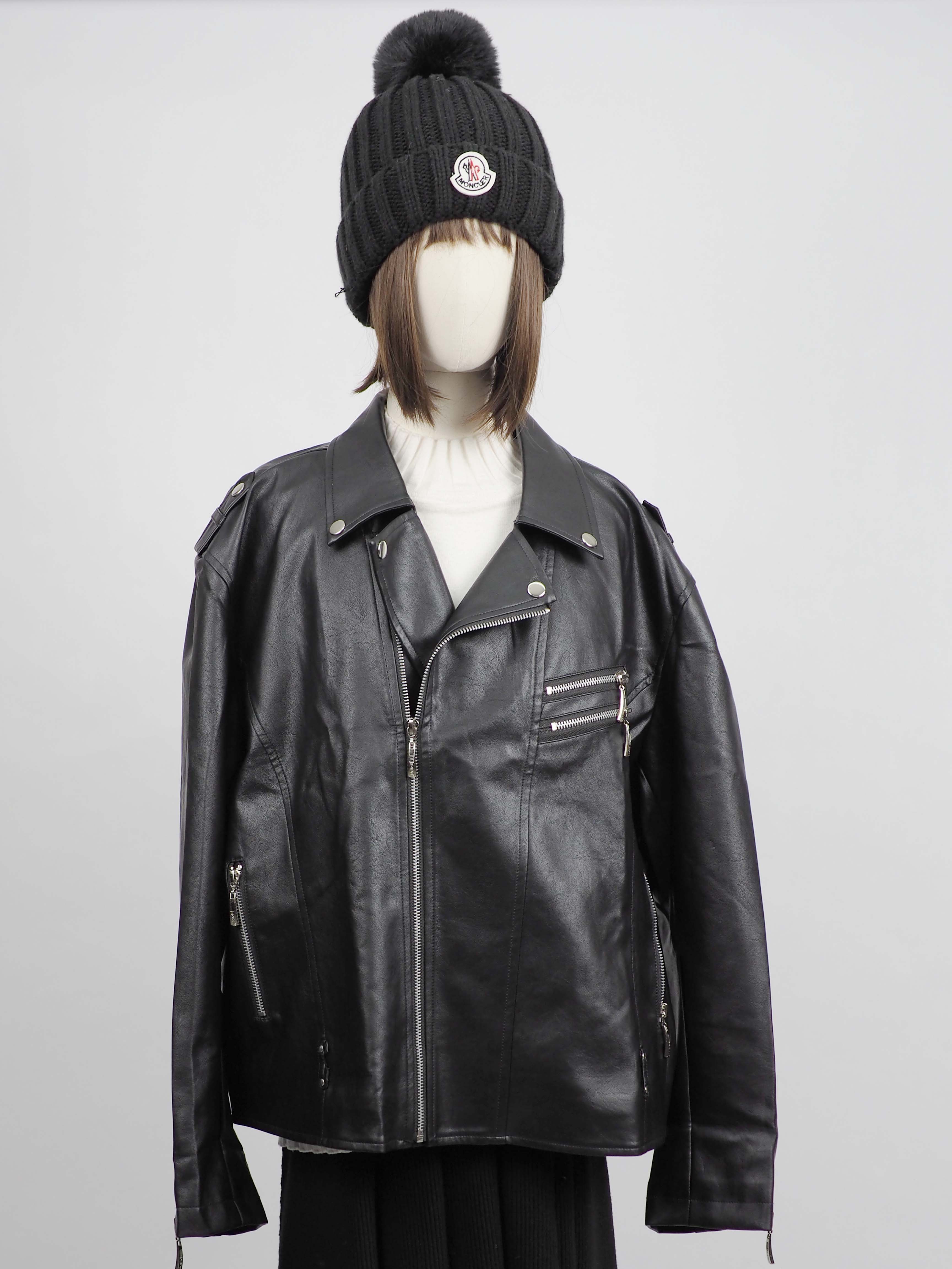 เช่าเสื้อโค้ทผู้หญิง รุ่น Raven Faux Leather Jacket	2009G855FABK1