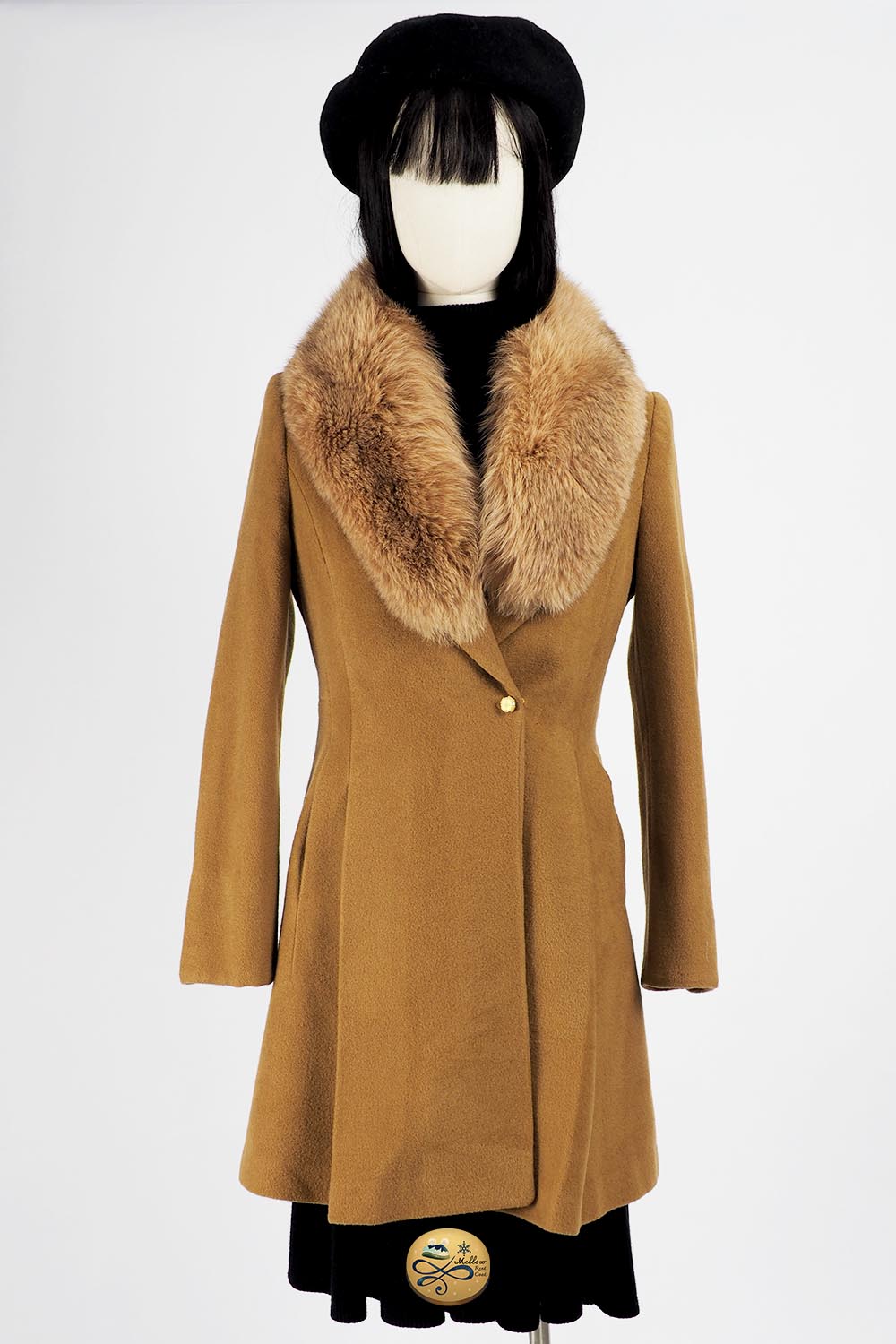 เช่าเสื้อโค้ทผู้หญิง รุ่น Fox Fur collar Pine Cone breasted Coat  2006GCL736FABR1