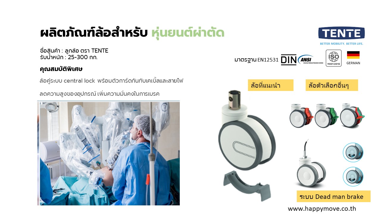 ลูกล้อสำหรับหุ่นยนต์ผ่าตัด