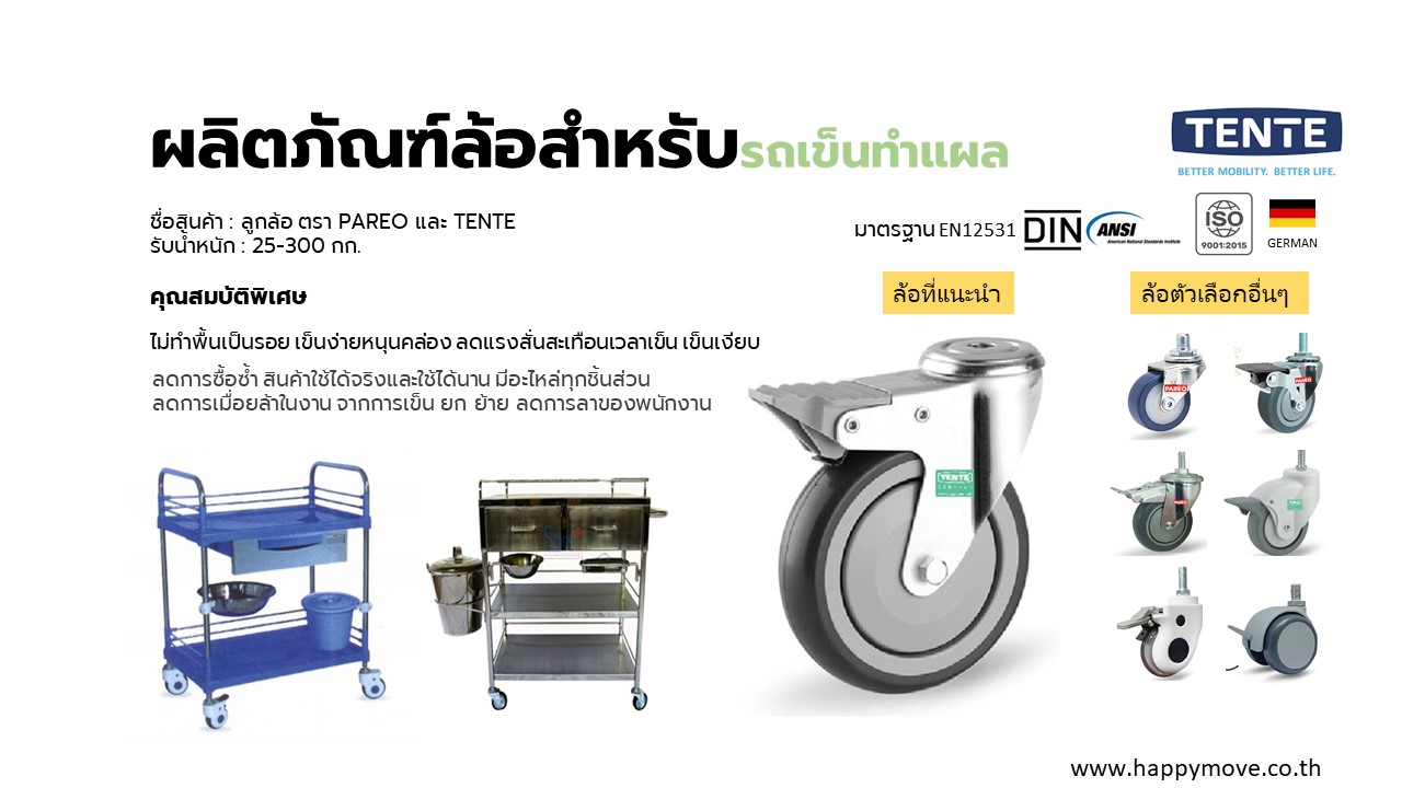 ลูกล้อรถเข็นทำแผล