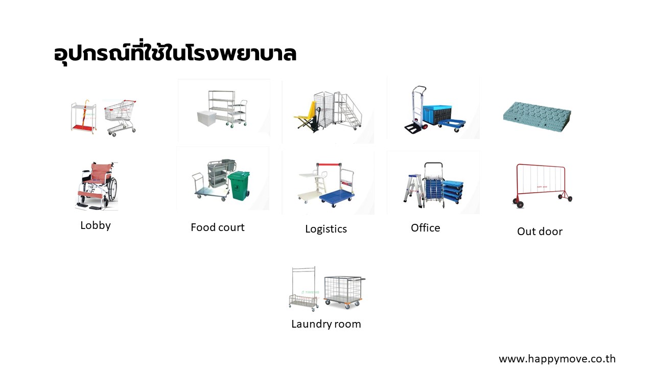 รถเข็นของที่ใช้ในโรงพยาบาล