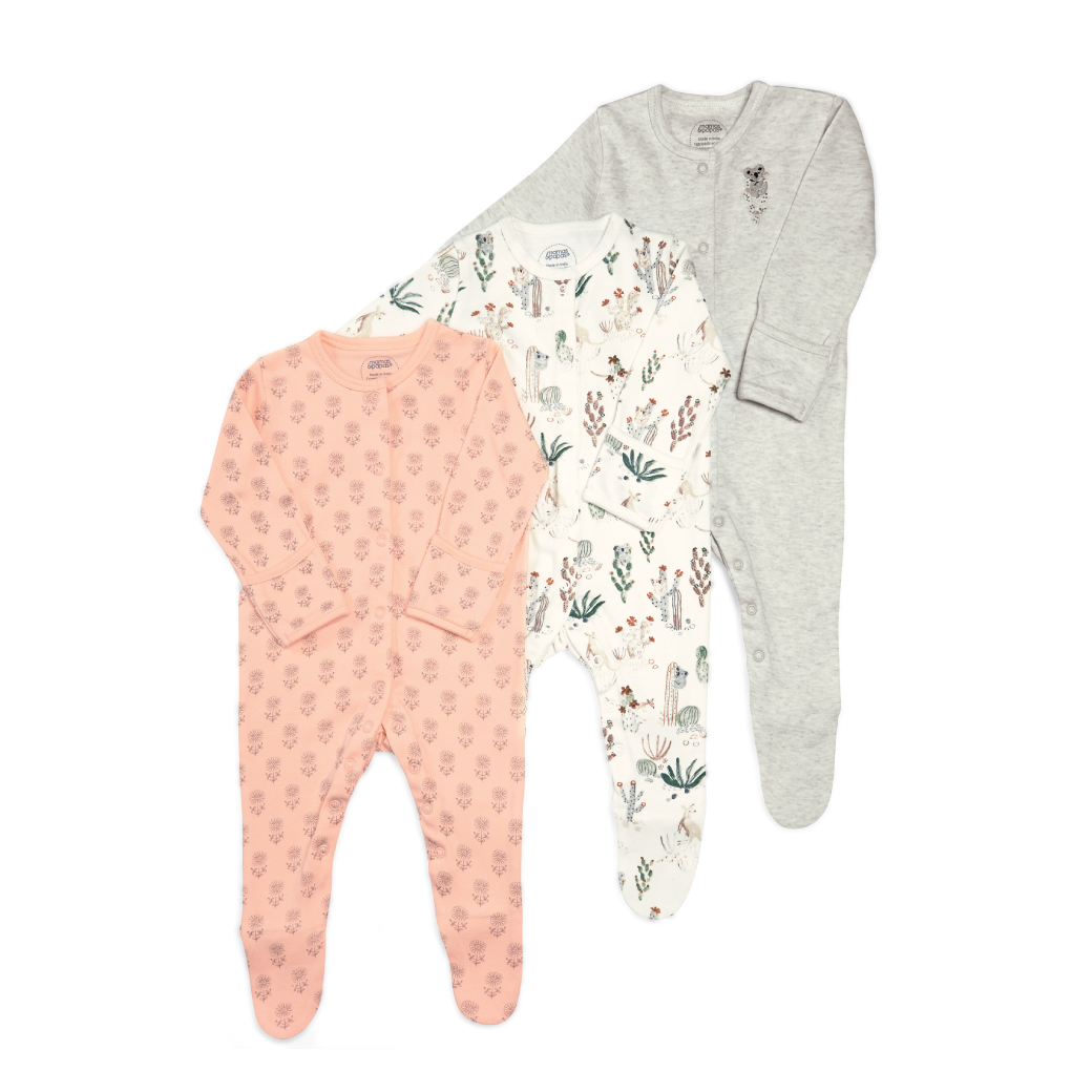 Girls Outback Sleepsuit - 3 pack