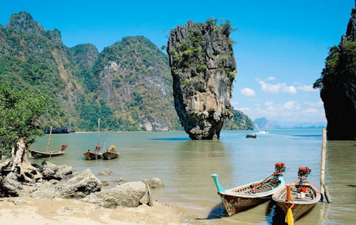 Phang Nga Bay  by Longtail Boat
