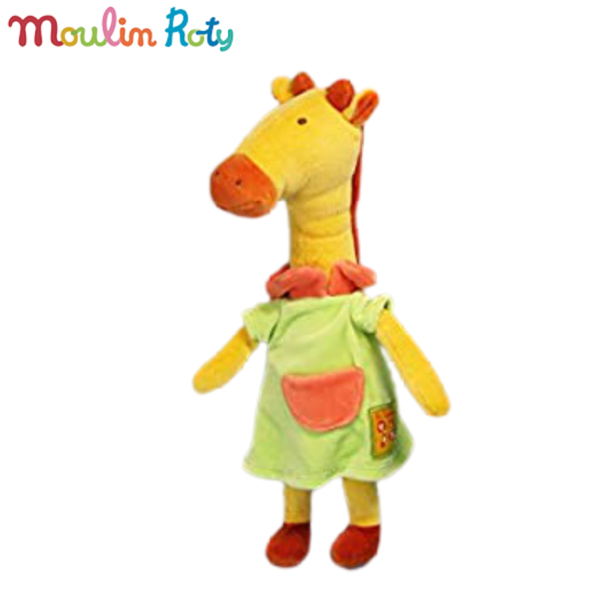 Moulin Roty ตุ๊กตายีราฟ ตุ๊กตาออร์แกนิค ตุ๊กตาผ้าขน 30cm. Les Loustics Giraffe MR-636013