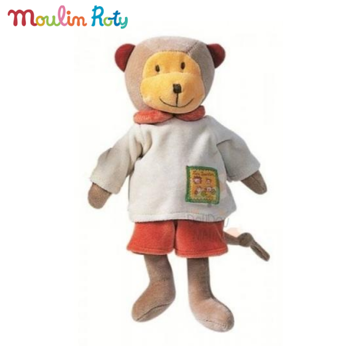 Moulin Roty ตุ๊กตาลิง ตุ๊กตาออร์แกนิค ตุ๊กตาผ้าขน 27cm. Les Loustics Monkey MR-636012