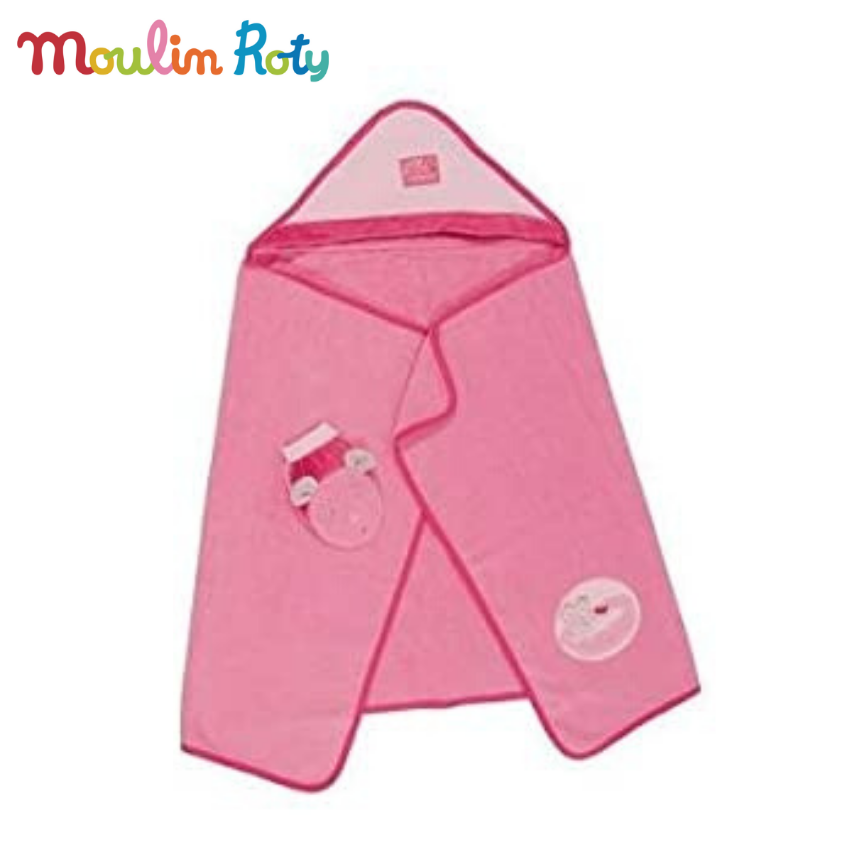 Moulin Roty ผ้าห่อตัว คลุมอาบน้ำ คลุมว่ายน้ำ ผ้าเช็ดตัว Lila Bath Towel MR-643270