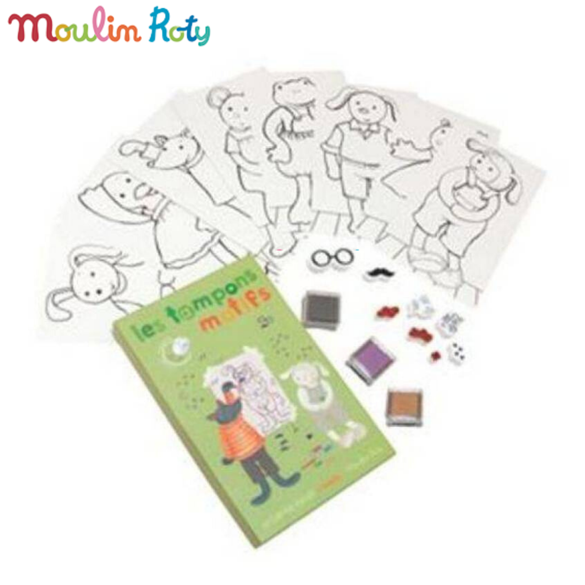 Moulin Roty ชุดตัวปั้ม แต่งตัวตุ๊กตา Stamper กล่องเขียว MR-632645