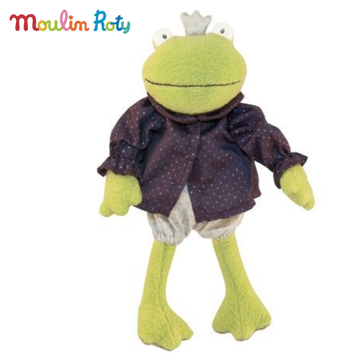Moulin Roty ตุ๊กตาเจ้าชายกบ ตุ๊กตากบ ถอดเสื้อผ้าได้ ขนาดสูง 31cm. MR-711205