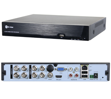 8 CH 5-in-1 (AHD,TVI,CVI,CVBS,IPC) 1080P@12fps., 1080N@25fps (Depend on mode) Video compression H.264 Audio compression G.711A Video standard PAL/NTSC Backup Format H.264, AVI HDD x1 (Max. 10TB) HDMI output x1 (Max. 1080P) VGA output x1 (Max. 1080P)