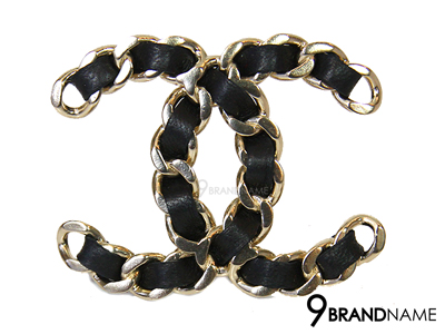 Chanel Chanel Brand New 2016 Gold CC Black Leather Chain Large Brooch -  Authentic เข็มกลัด ชาแนล CC ไซส์ใหญ่ 5 นิ้ว รุ่นใหม่ล่าสุด ดีไซน์เก๋ หนังแท้ ไคว้สลับ อะไหล่ทอง สวยสะดุดตาสุดๆค่า
