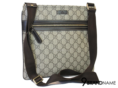 Gucci Messenger bags 295257 Canvas Small Messenger Bag - Authentic Bag  กระเป๋า กุซซี่ ครอสบอดี้ ไซส์25CM ทรงแบน ใช้งานสะดวกด้วยซิปบน  และซิปด้านหน้า - 9brandname