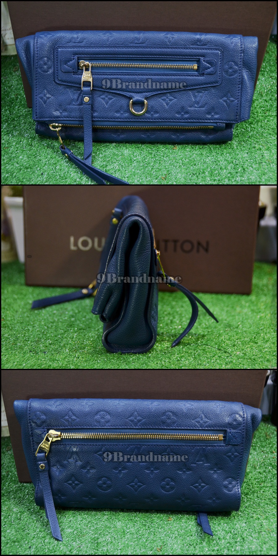 Louis Vuitton Blue Infini Monogram Empreinte Leather Petillante